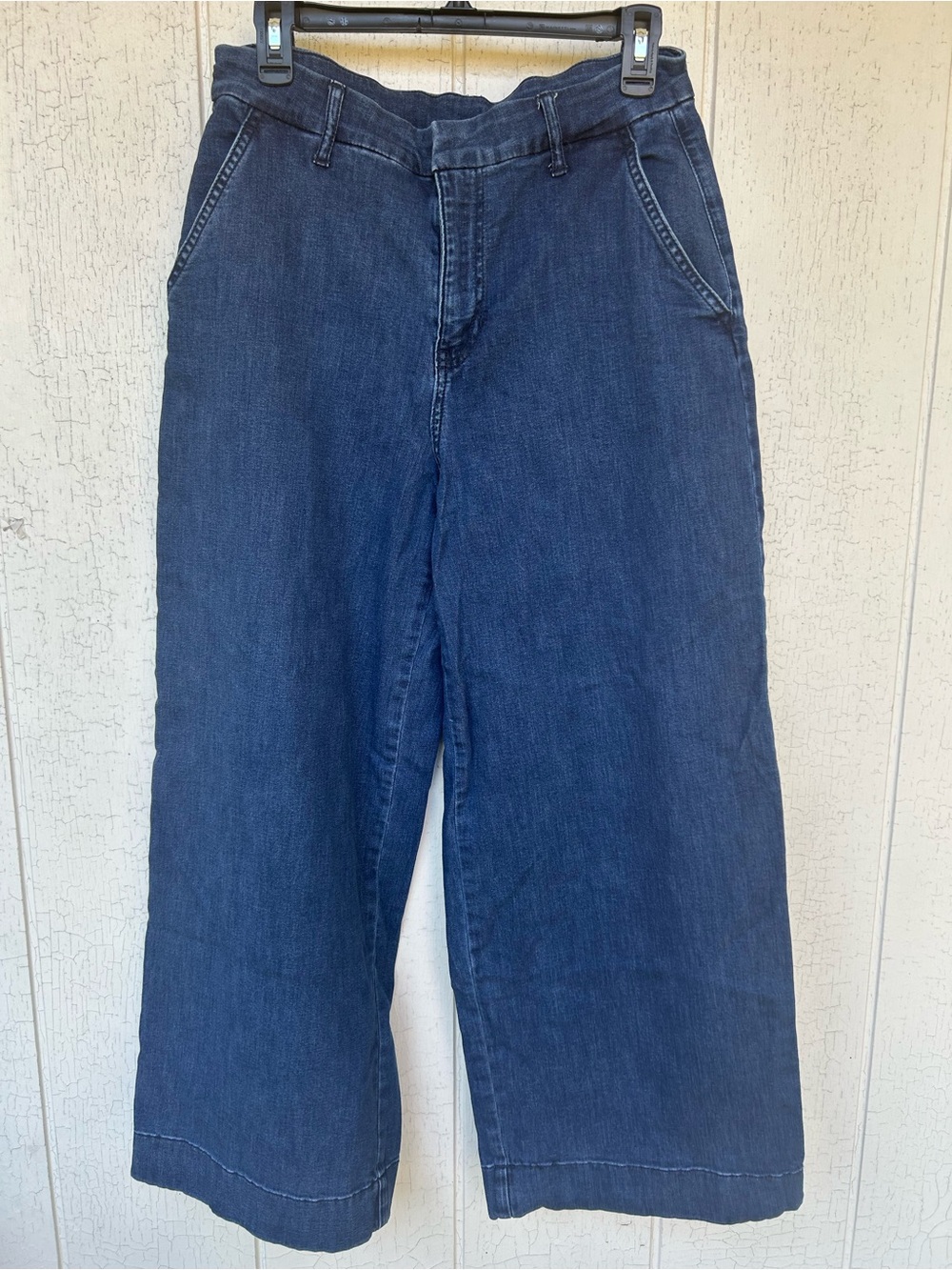 Nine West Dark Blue Wide-Leg Flare Jeans, Women’s Trouser Style Jean